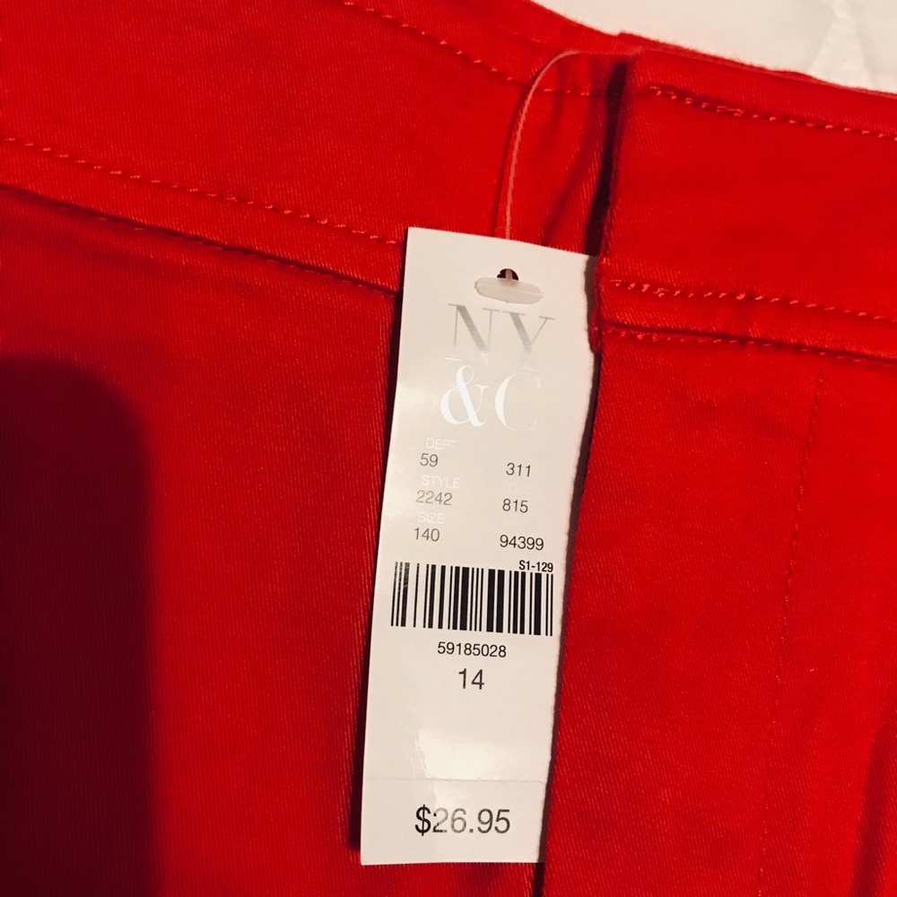 Red NY&C shorts